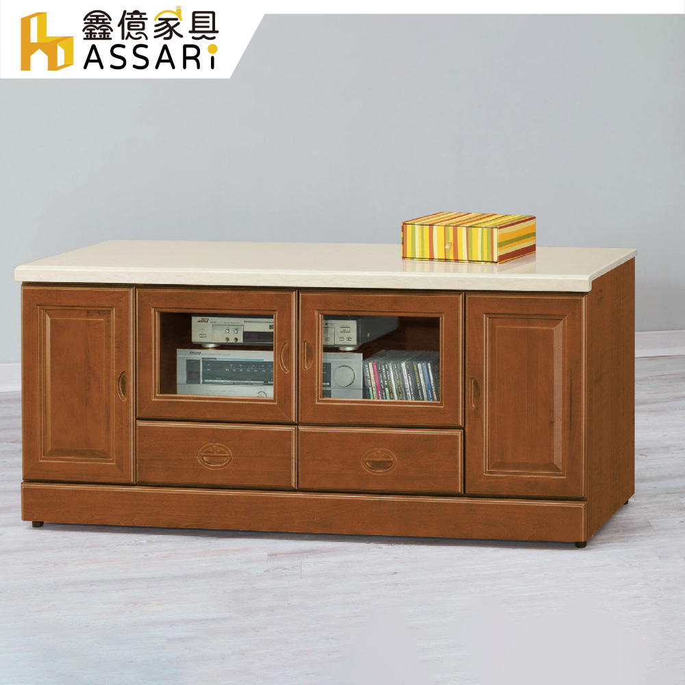ASSARI 樟木色5尺石面電視櫃(寬144x深48x高65cm)