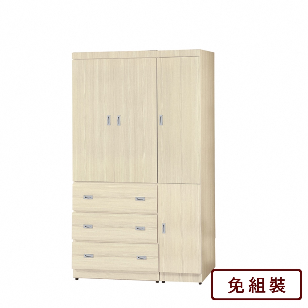 AS-DoubleHappy47尺雪松下三抽衣櫥120.6*58.2*200cm