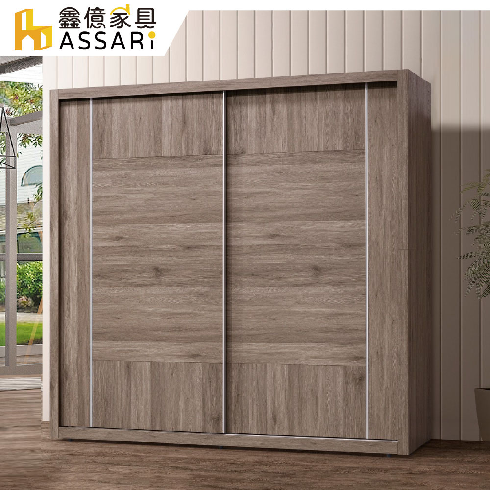 ASSARI -奈曼6.9尺推門衣櫃(寬207x深62x高202cm)
