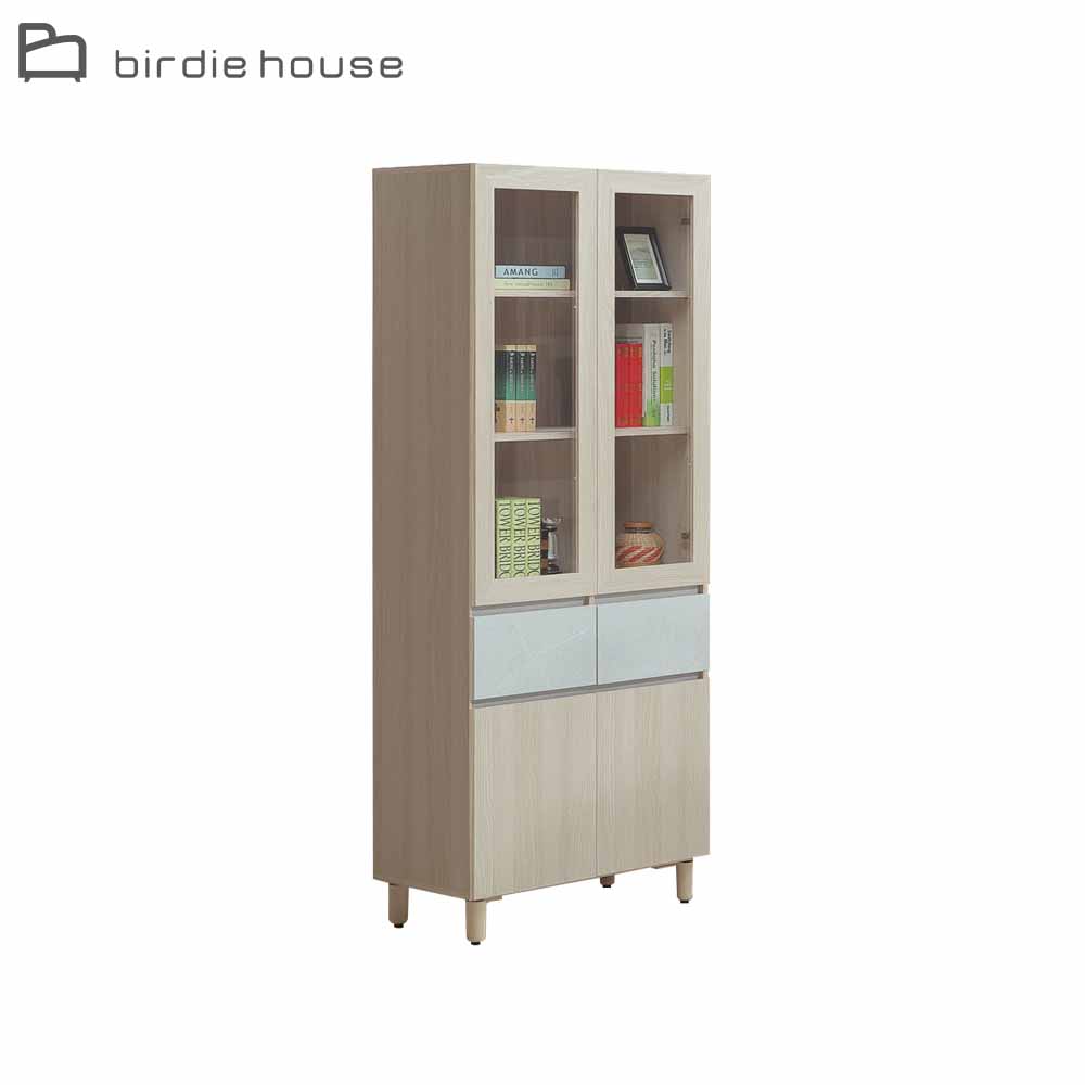 Birdie -亞伊2.7尺四門中二抽書櫃/收納置物櫃/展示櫃