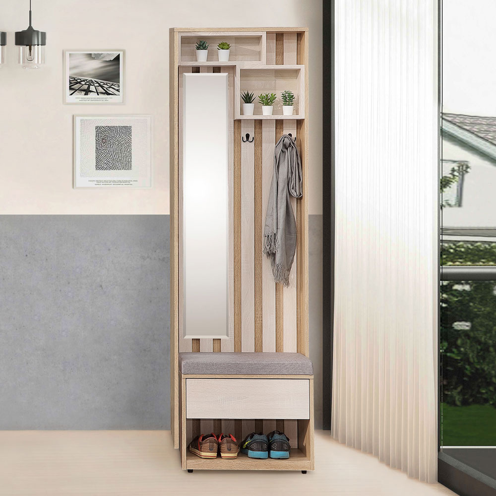 Homelike 喜家居2尺玄關鏡面坐鞋椅(2334) - PChome 24h購物