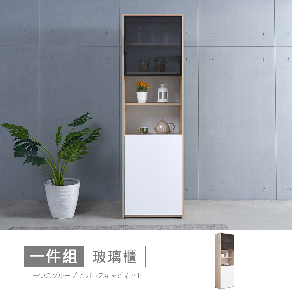 STYLEHOUSE 時尚屋 [DU10]北歐法雪2尺玻璃櫃DU10-096-免運費/免組裝/收納櫃