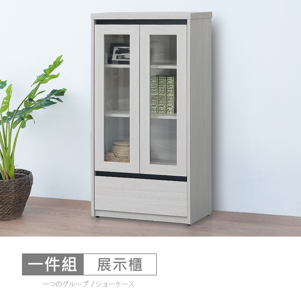 STYLEHOUSE 時尚屋 [DV10]尼克白榆木2尺中櫃DV10-719-免運費/免組裝/中櫃