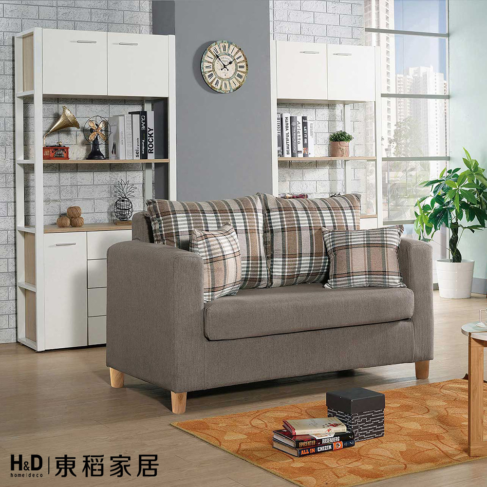 H&D 東稻家居 雙人沙發灰色(TJS1-04760) 灰色雙人沙發 雙人灰沙發