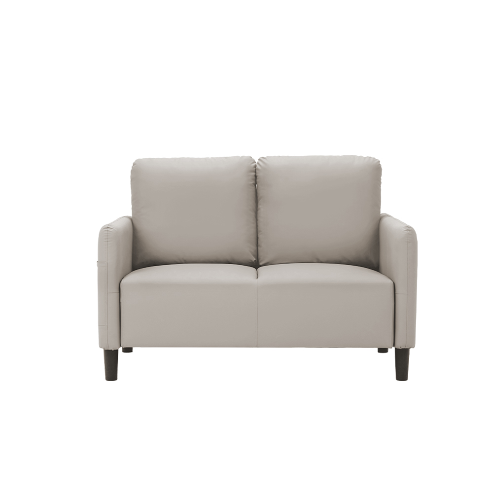 H&D 東稻家居 日式簡約雙人貓抓皮沙發-(DIY商品須自行組裝)