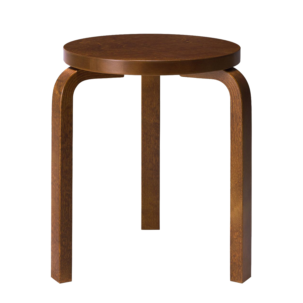 北歐櫥窗 Artek Stool 60 三腳圓凳(胡桃木色)