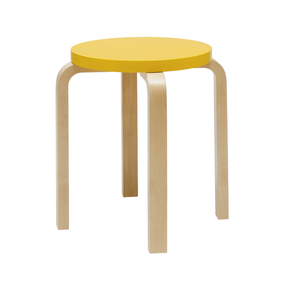 Artek Stool E60 四腳圓凳（鮮黃）