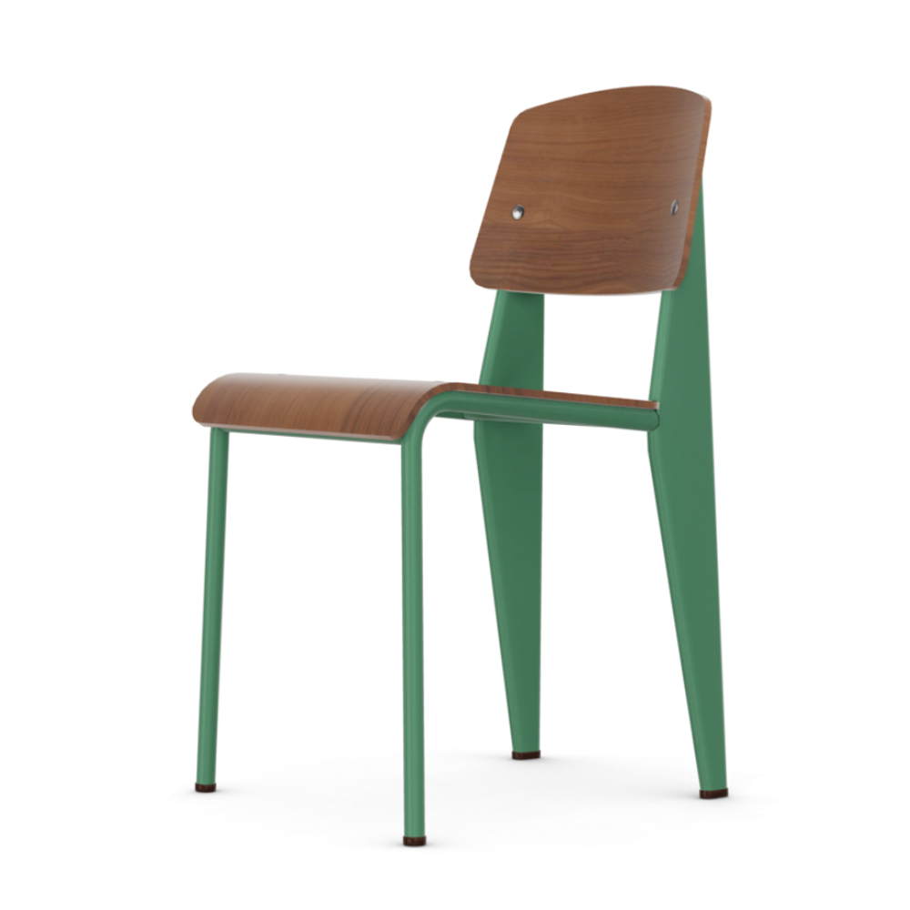 北歐櫥窗 Vitra Standard 標準單椅(胡桃木座面、春芽綠椅腳)