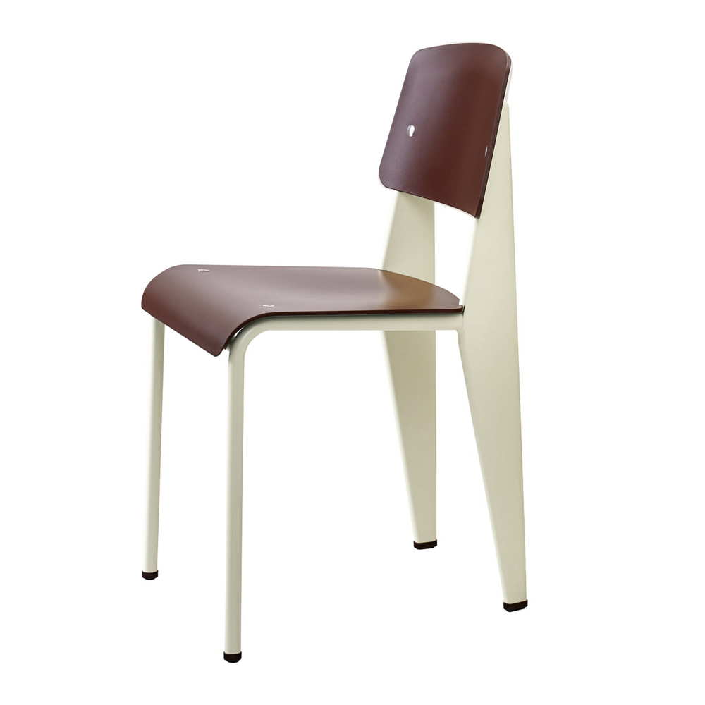 北歐櫥窗 Vitra Standard 標準單椅(胡桃木座面、亞麻白椅腳)