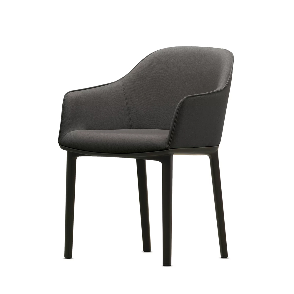 北歐櫥窗 Vitra Softshell Chair 鬆軟有機扶手椅(岩灰黑)