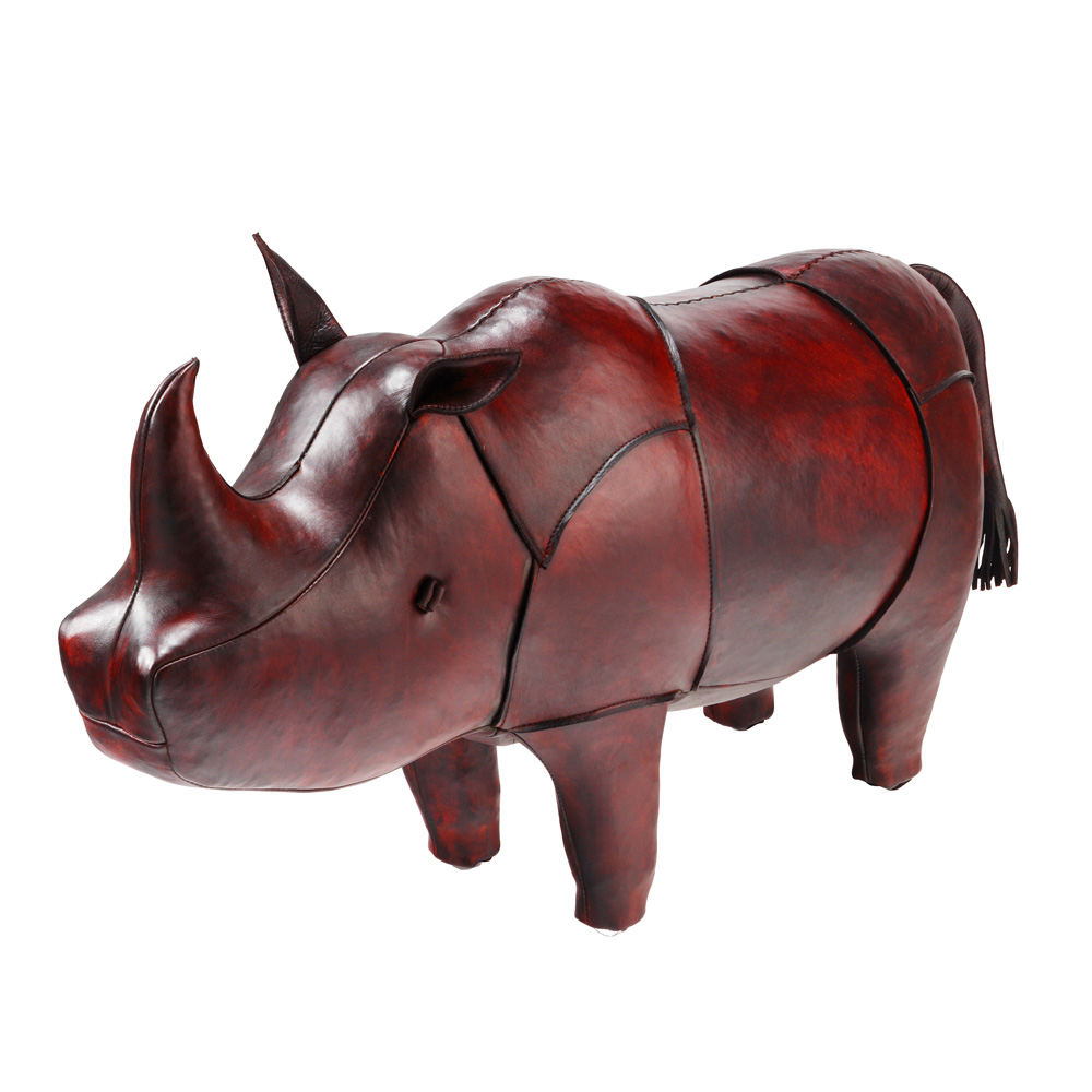 北歐櫥窗 Omersa Rhino 犀牛 手工皮革凳(中)