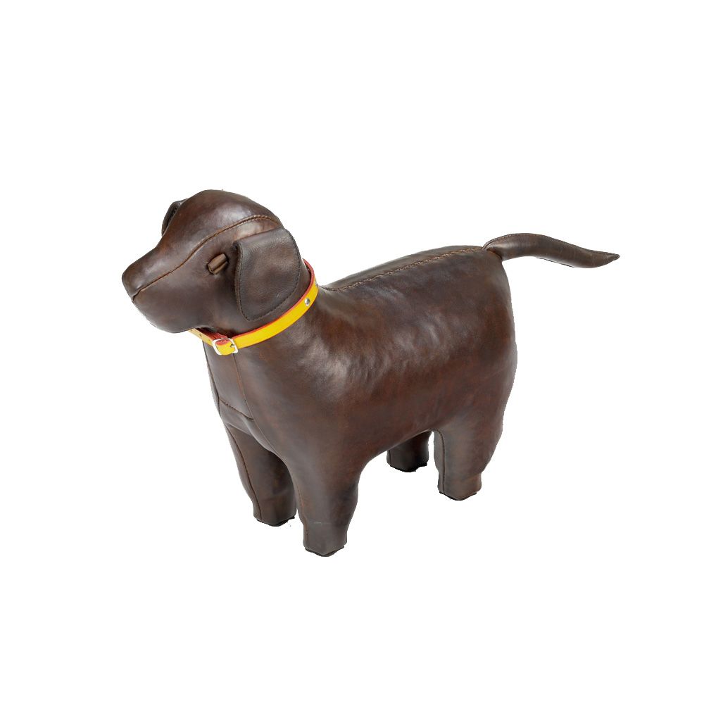 北歐櫥窗 Omersa Labrador 拉布拉多犬 手工皮革凳（小）
