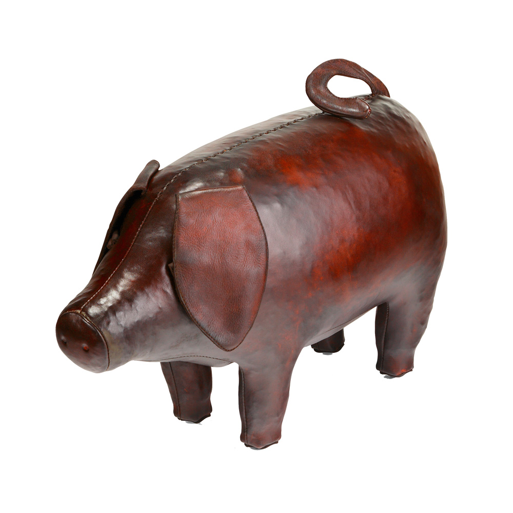 北歐櫥窗 Omersa Yorkshire Pig 約克夏豬 手工皮革凳(標準)