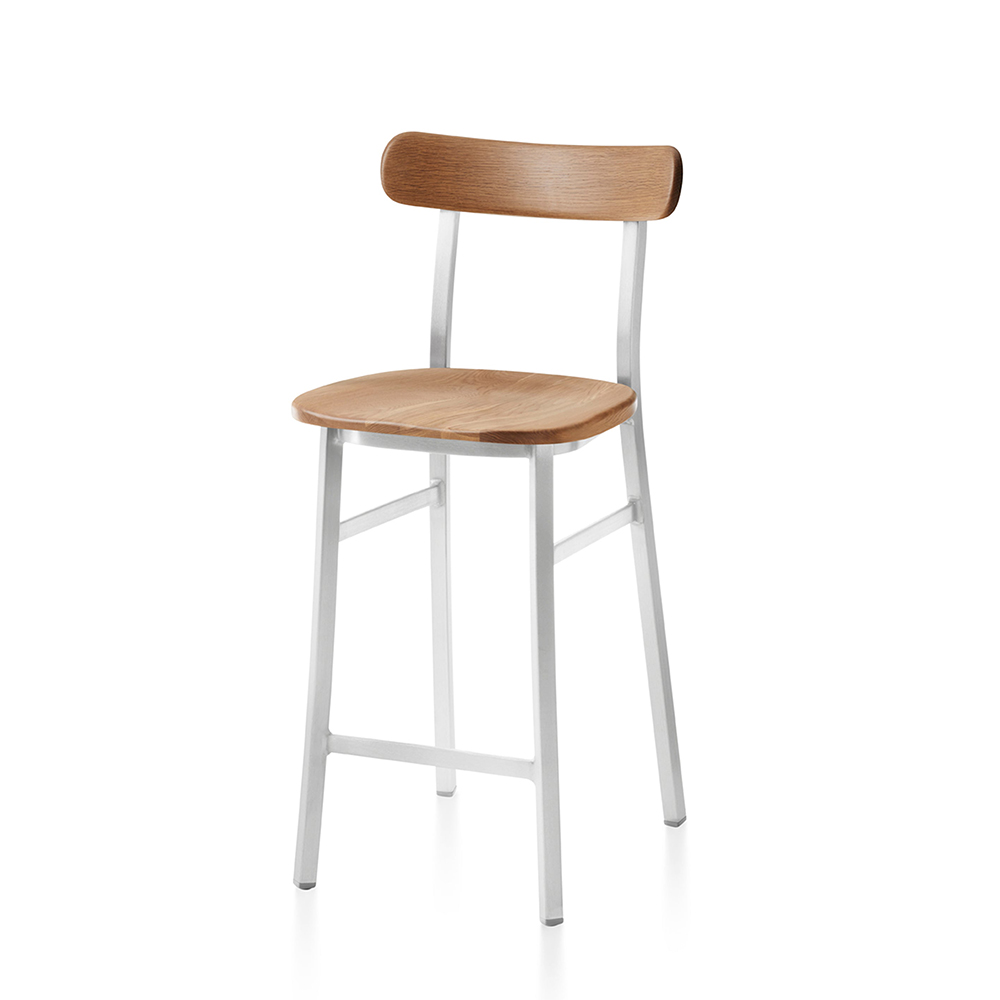北歐櫥窗 Emeco Utility Stool 超凡中島椅(白橡木椅面)