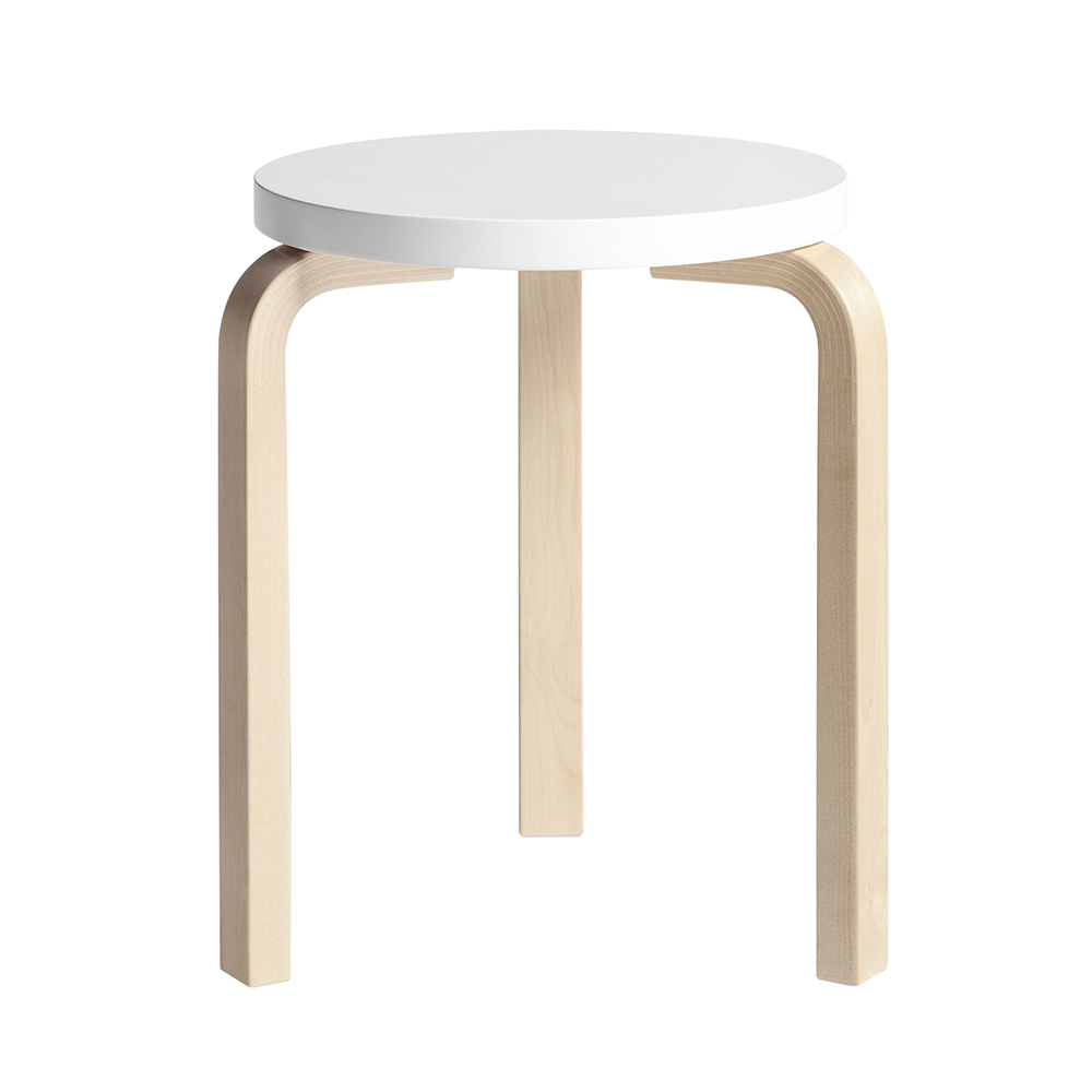 北歐櫥窗 Artek Stool 60 三腳圓凳(純白)