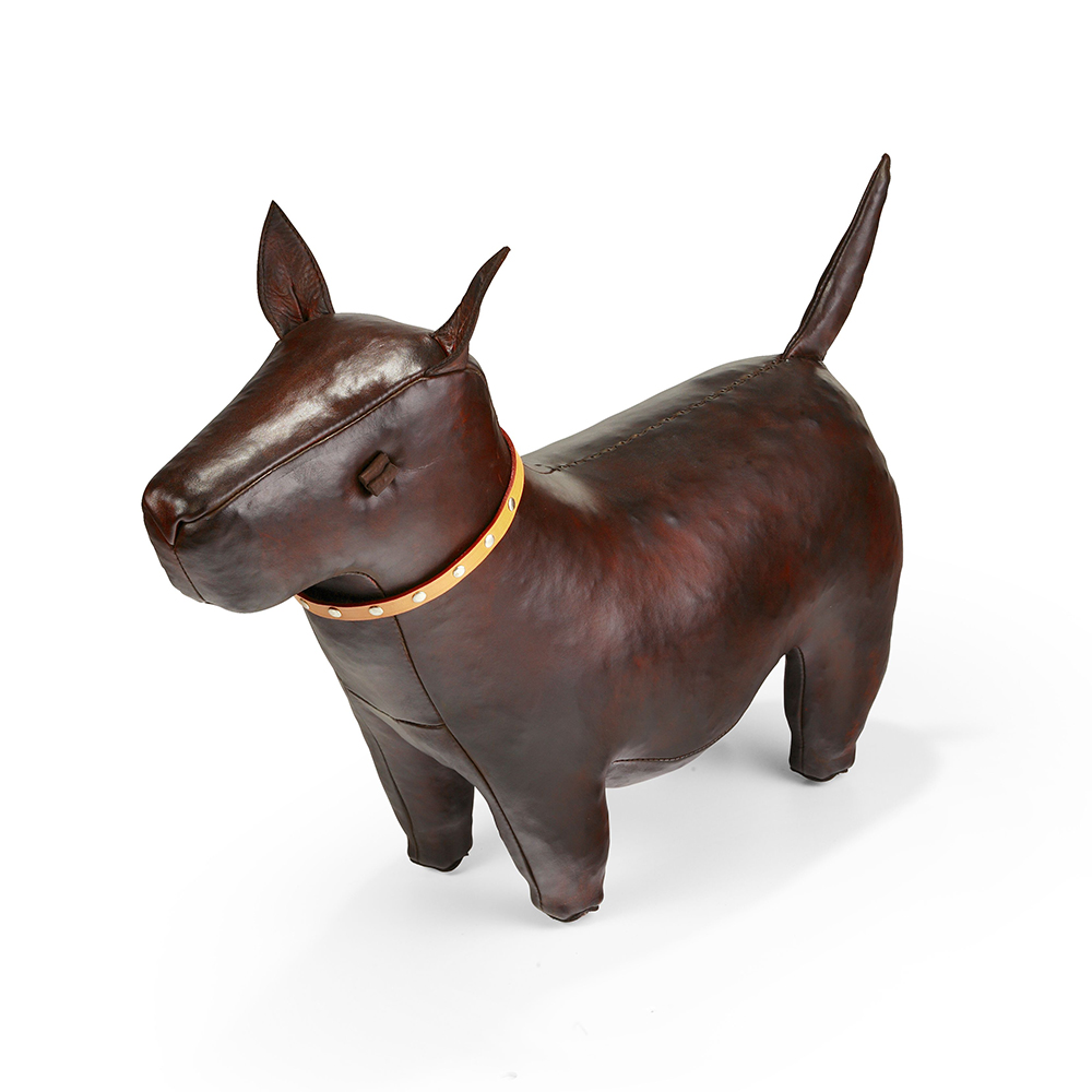 北歐櫥窗 Omersa Terrier 㹴犬 手工皮革凳(標準)