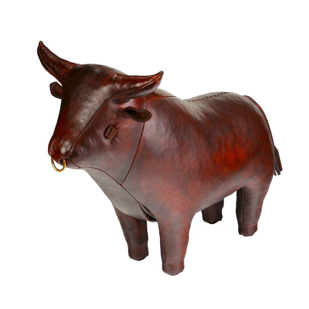 北歐櫥窗 Omersa Ranch Bull 公牛 手工皮革凳(標準)