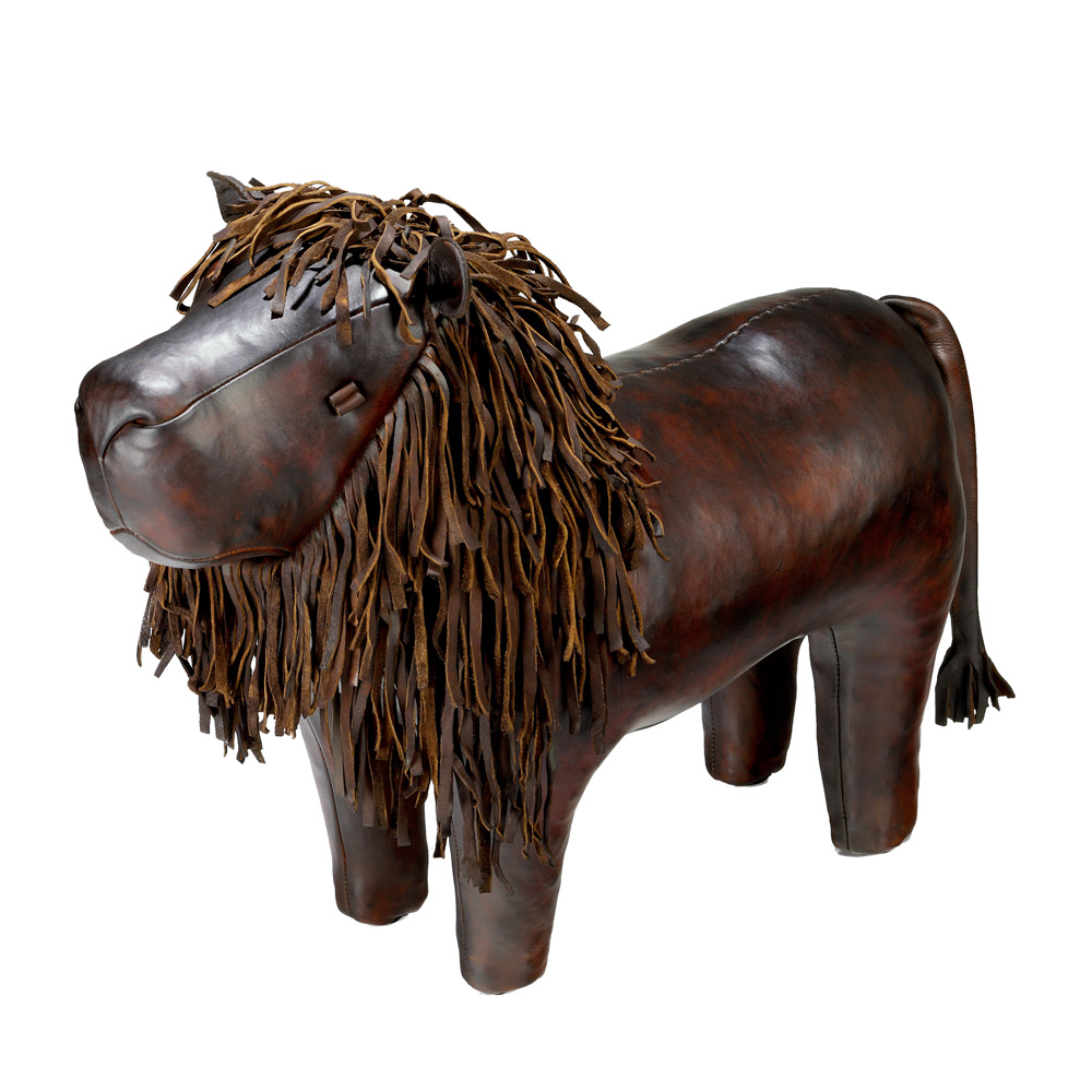 北歐櫥窗 Omersa Lion 雄獅 手工皮革凳(大)