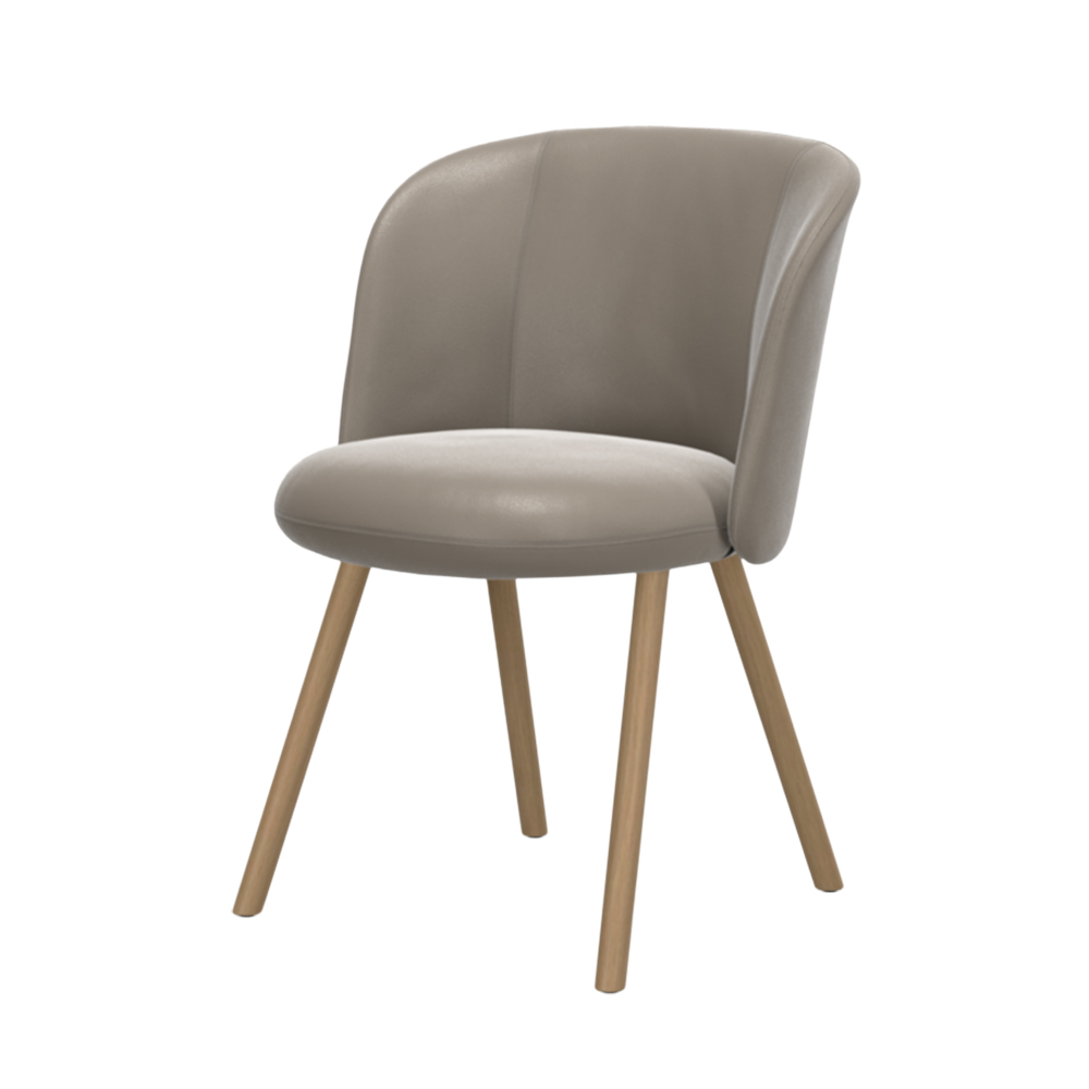北歐櫥窗 Vitra Mikado 天皇 單椅(沙棕色皮革、淺橡木椅腳)