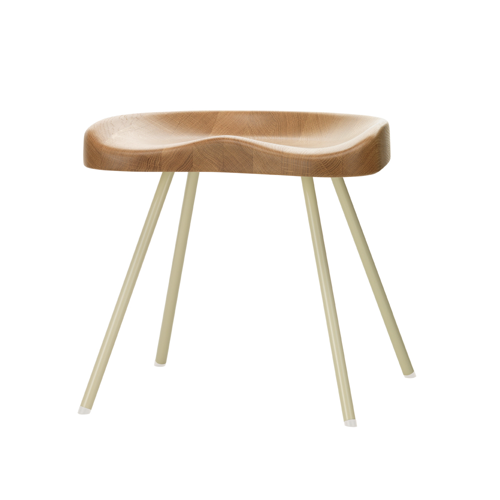 北歐櫥窗 Vitra Tabouret 307 矮凳(淺橡木、亞麻白椅腳)