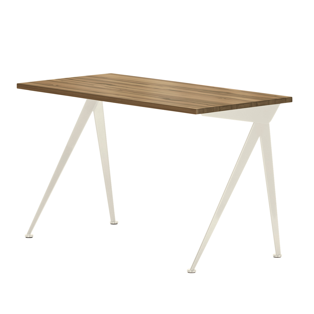 北歐櫥窗 Vitra Compas Direction 羅盤工作桌（胡桃木、亞麻白桌腳）