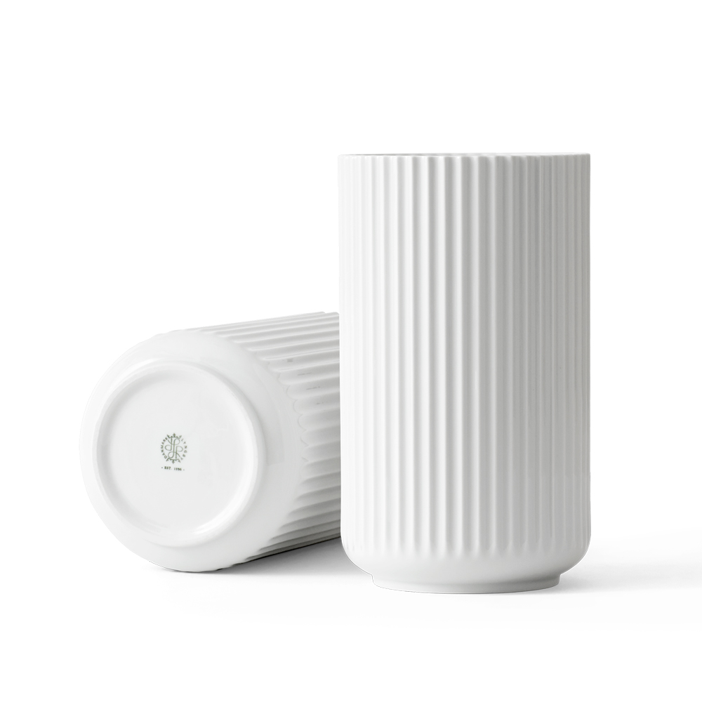 北歐櫥窗 Lyngby Porcelæn 靈比 手工瓷花瓶(H 25cm、白)