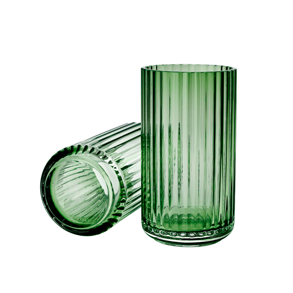 北歐櫥窗 Lyngby Porcelæn 靈比 玻璃花瓶(H 20cm、透綠)