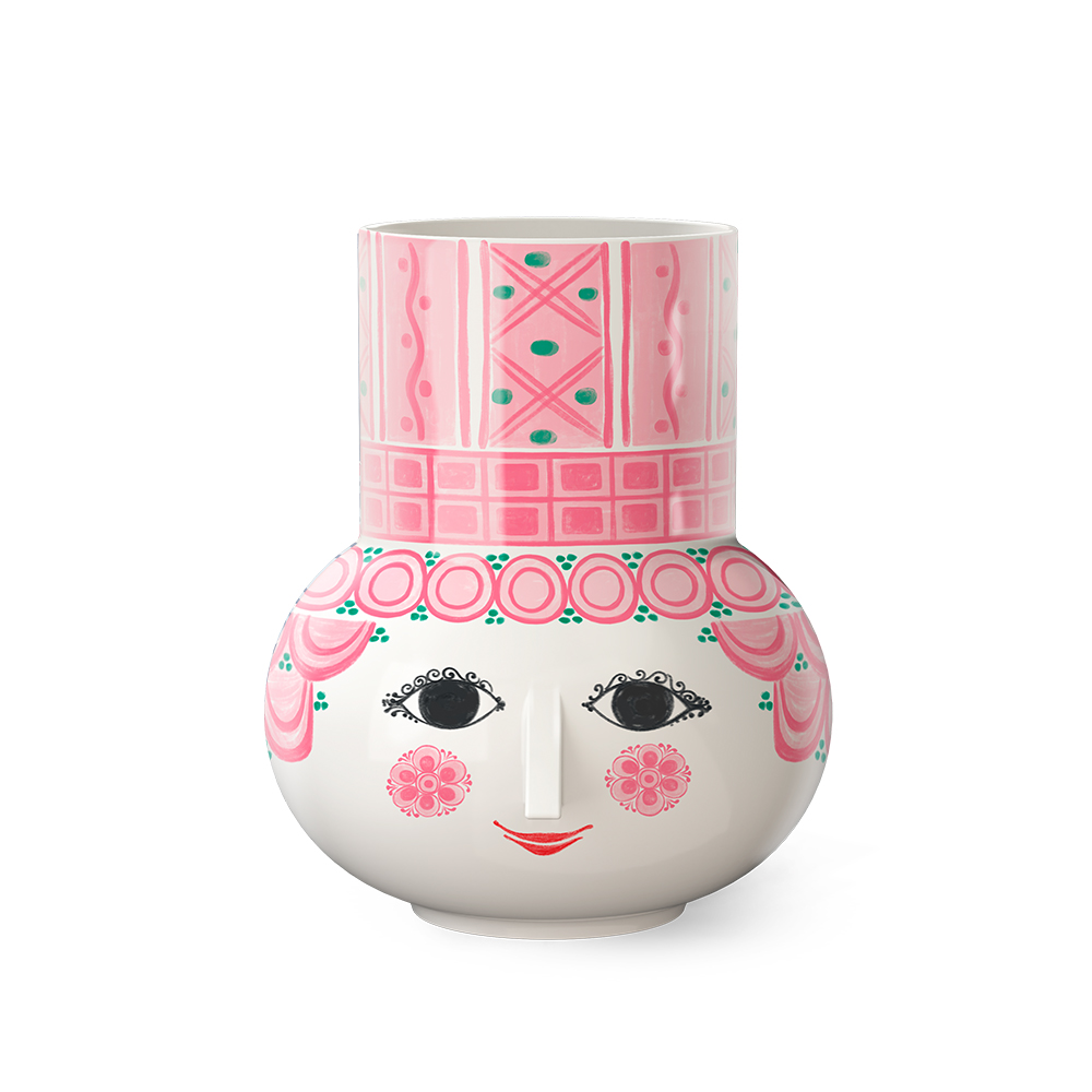 北歐櫥窗 Bjørn Wiinblad Olga Vase 歐嘉 花瓶(H 15cm、玫瑰粉)