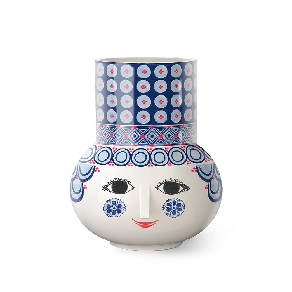 北歐櫥窗 Bjørn Wiinblad Olga Vase 歐嘉 花瓶(H 20cm、藍)