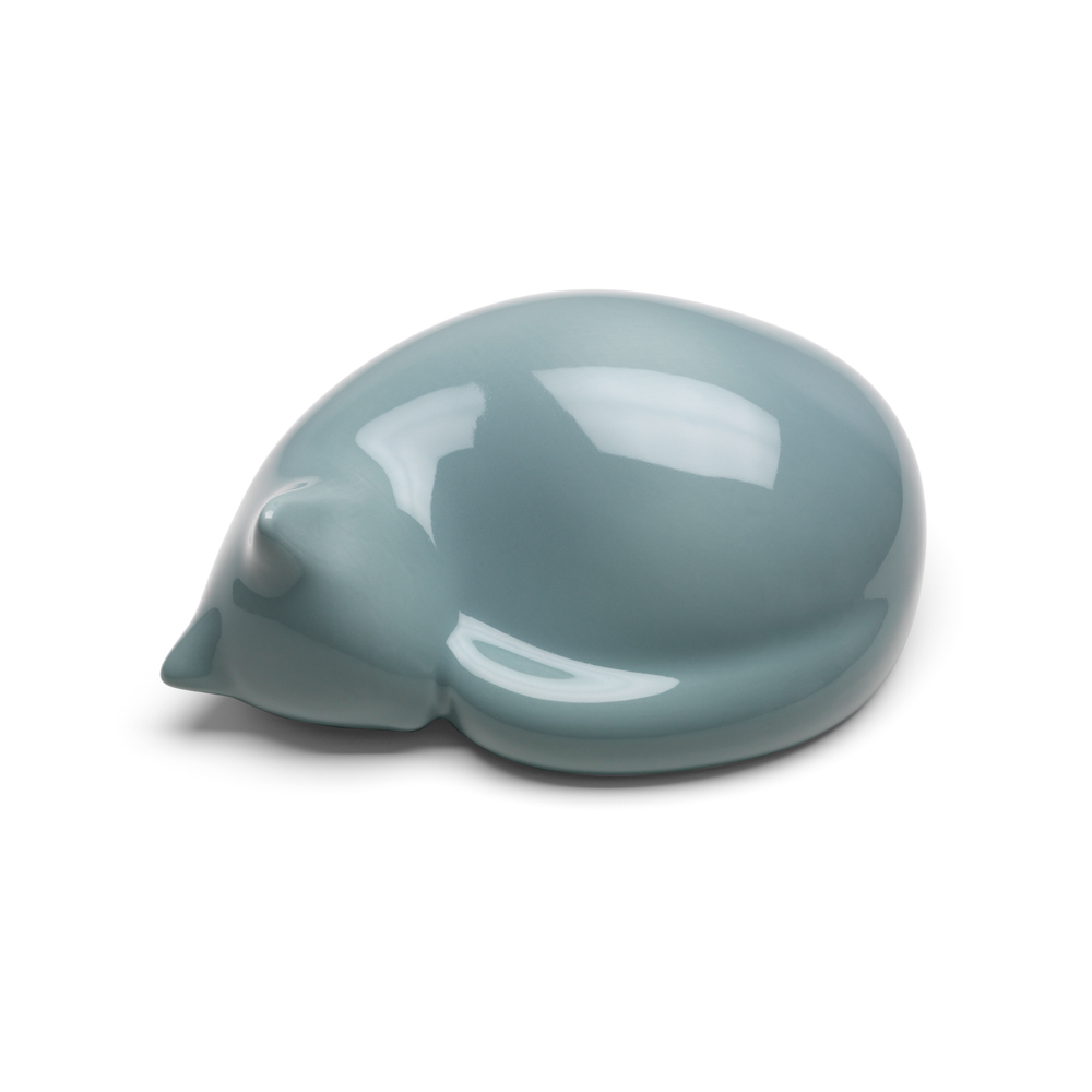 北歐櫥窗 Vitra Resting Cat 捲曲貓(大、灰藍、亮面)