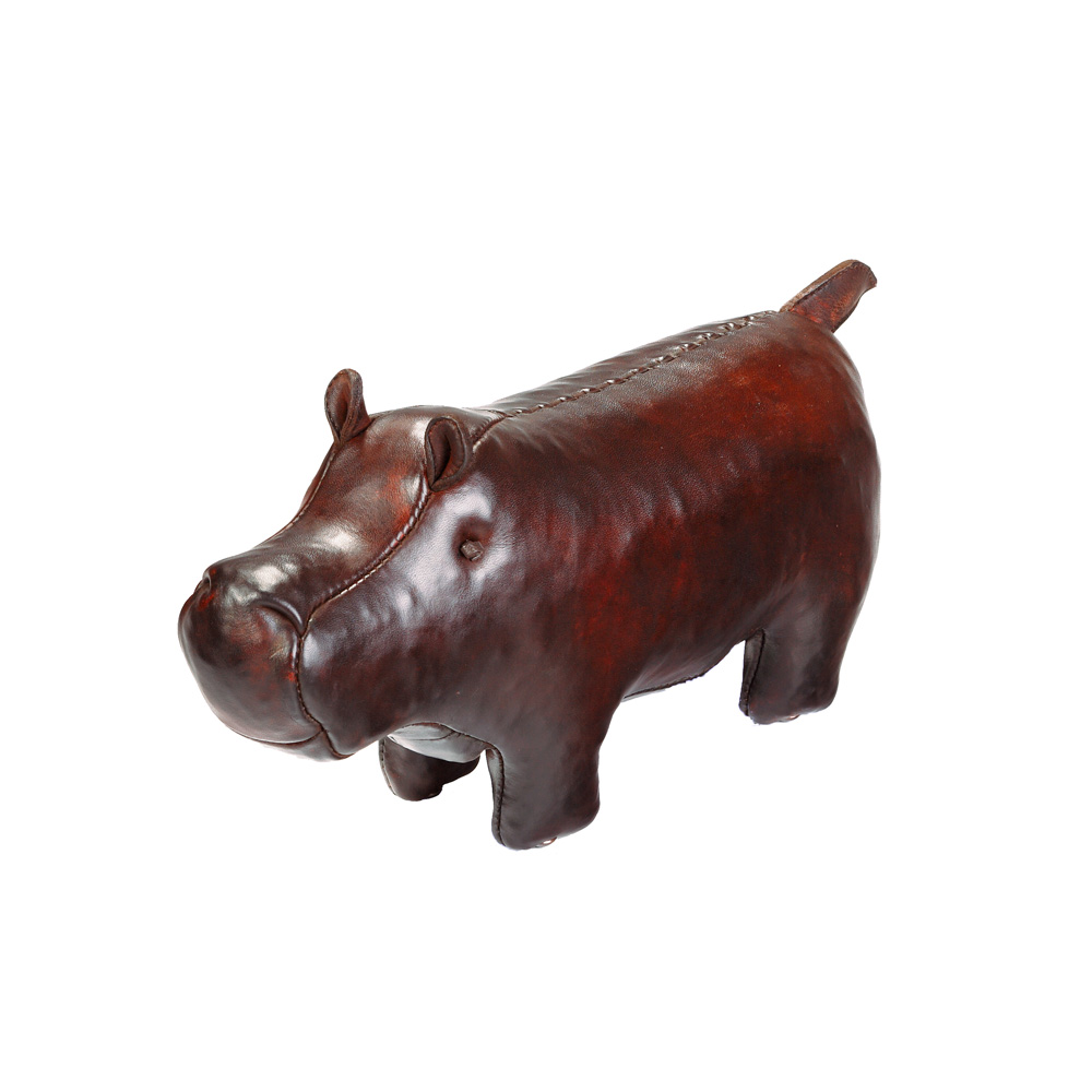 北歐櫥窗 Omersa Hippo 河馬 手工皮革擺飾(迷你)
