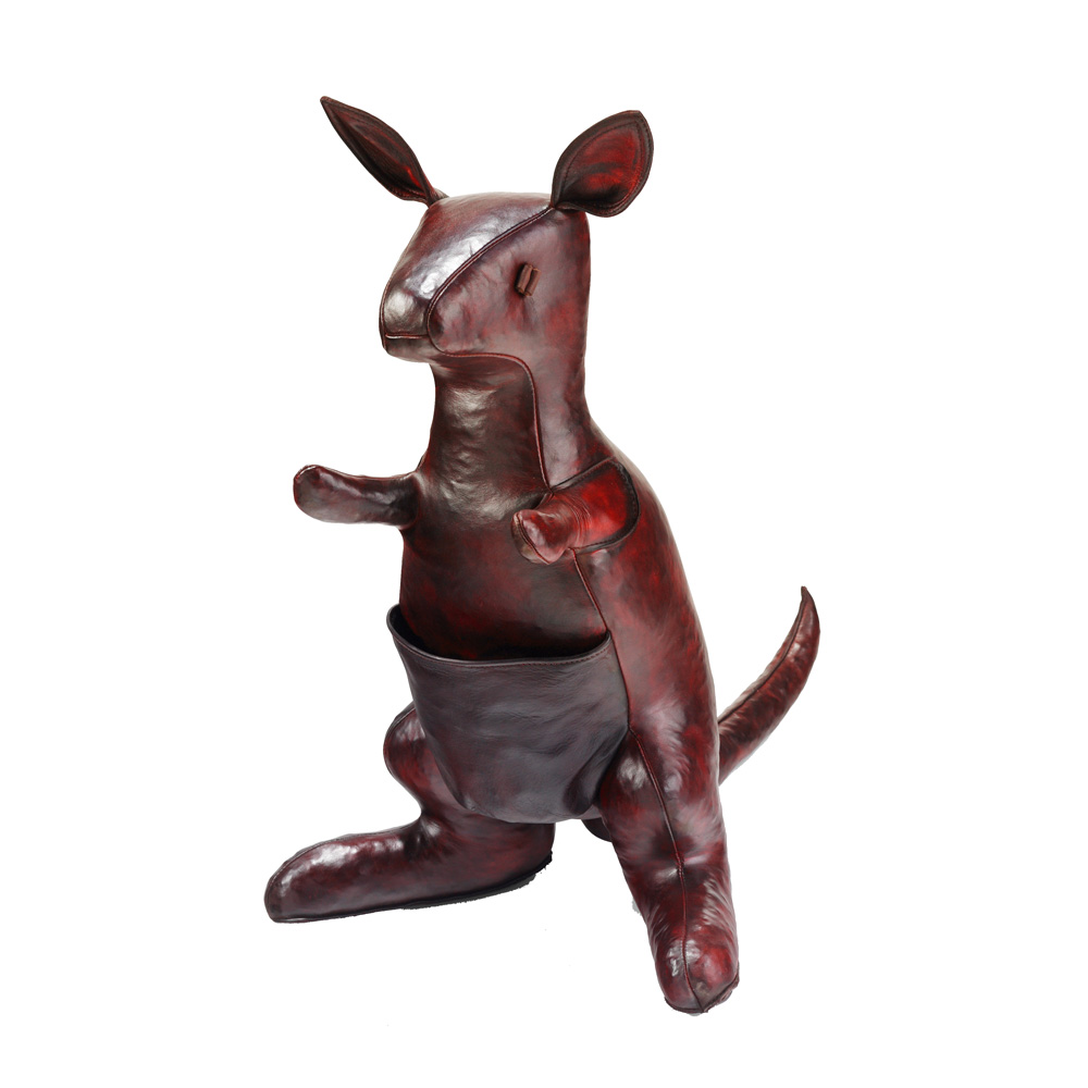 北歐櫥窗 Omersa Kangaroo 袋鼠 手工皮革擺飾(標準)