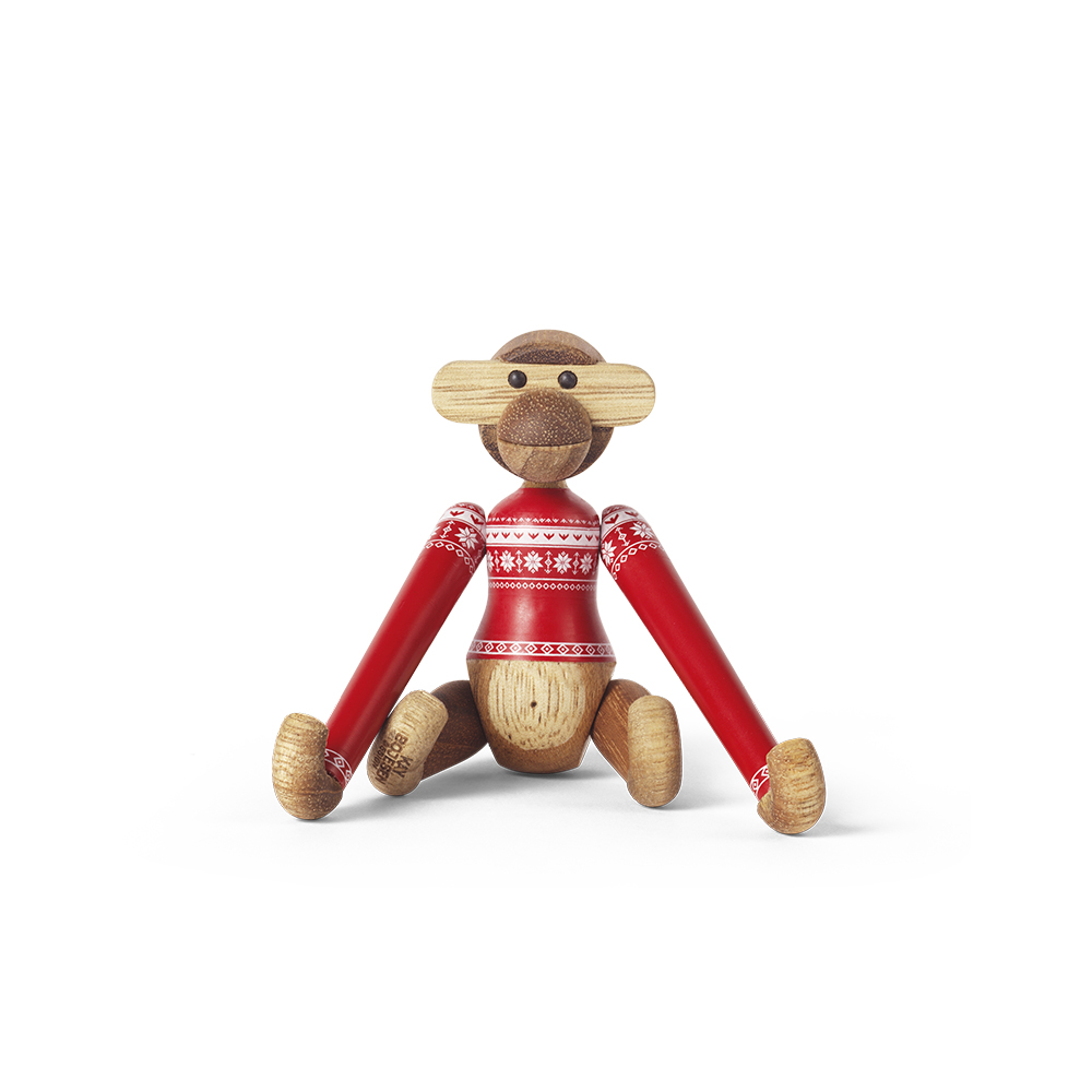 北歐櫥窗 Kay Bojesen Monkey Mini 聖誕毛衣木頭迷你猴
