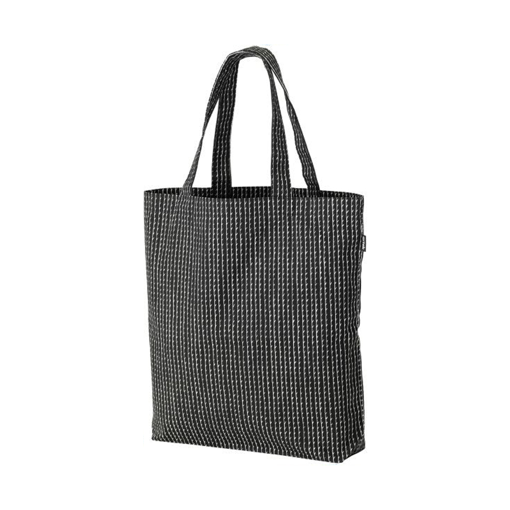 北歐櫥窗 Artek Rivi Canvas Bag 線條肩背手提袋（黑）