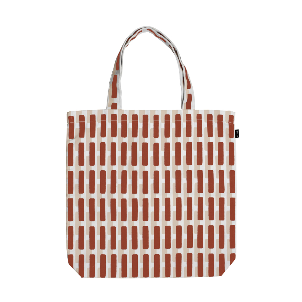 北歐櫥窗 Artek Siena Canvas Bag 幾何圖騰肩背手提袋(磚紅)