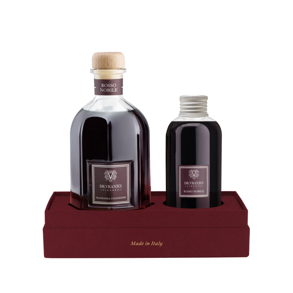 北歐櫥窗 Dr. Vranjes Firenze Rosso Nobile 酒神葡萄釀 擴香紅色禮盒(250ml+補充瓶)
