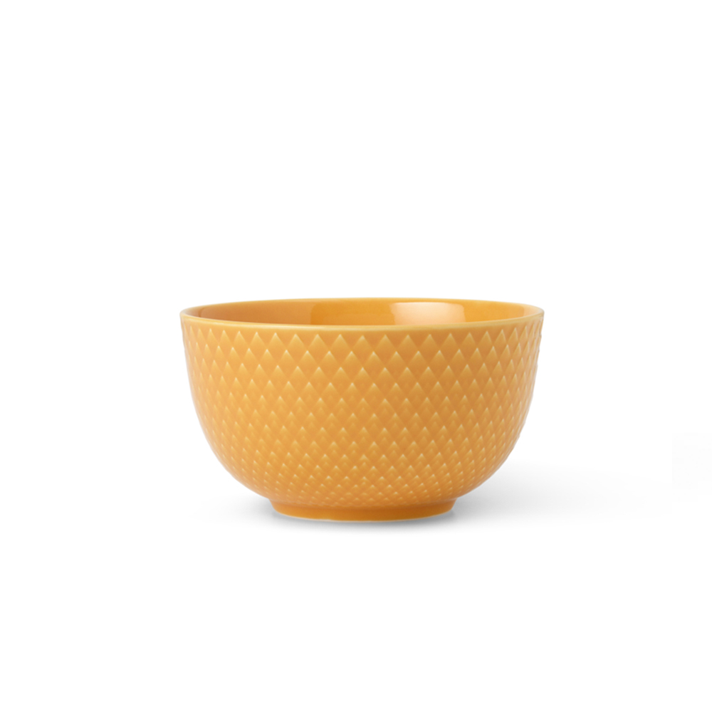 北歐櫥窗 Lyngby Porcelæn Rhombe 菱紋 缽碗(Ø 11cm、黃)