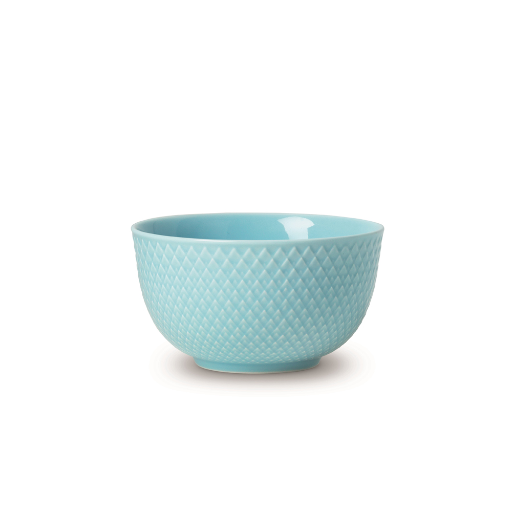 北歐櫥窗 Lyngby Porcelæn Rhombe 菱紋 缽碗(Ø 11cm、松藍)