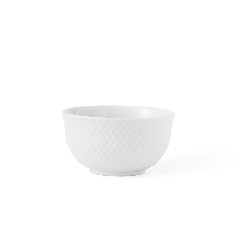 北歐櫥窗 Lyngby Porcelæn Rhombe 菱紋 缽碗(Ø 11cm、白)