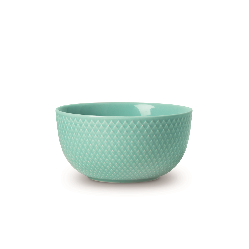 北歐櫥窗 Lyngby Porcelæn Rhombe 菱紋 缽碗(Ø 13cm、碧綠)