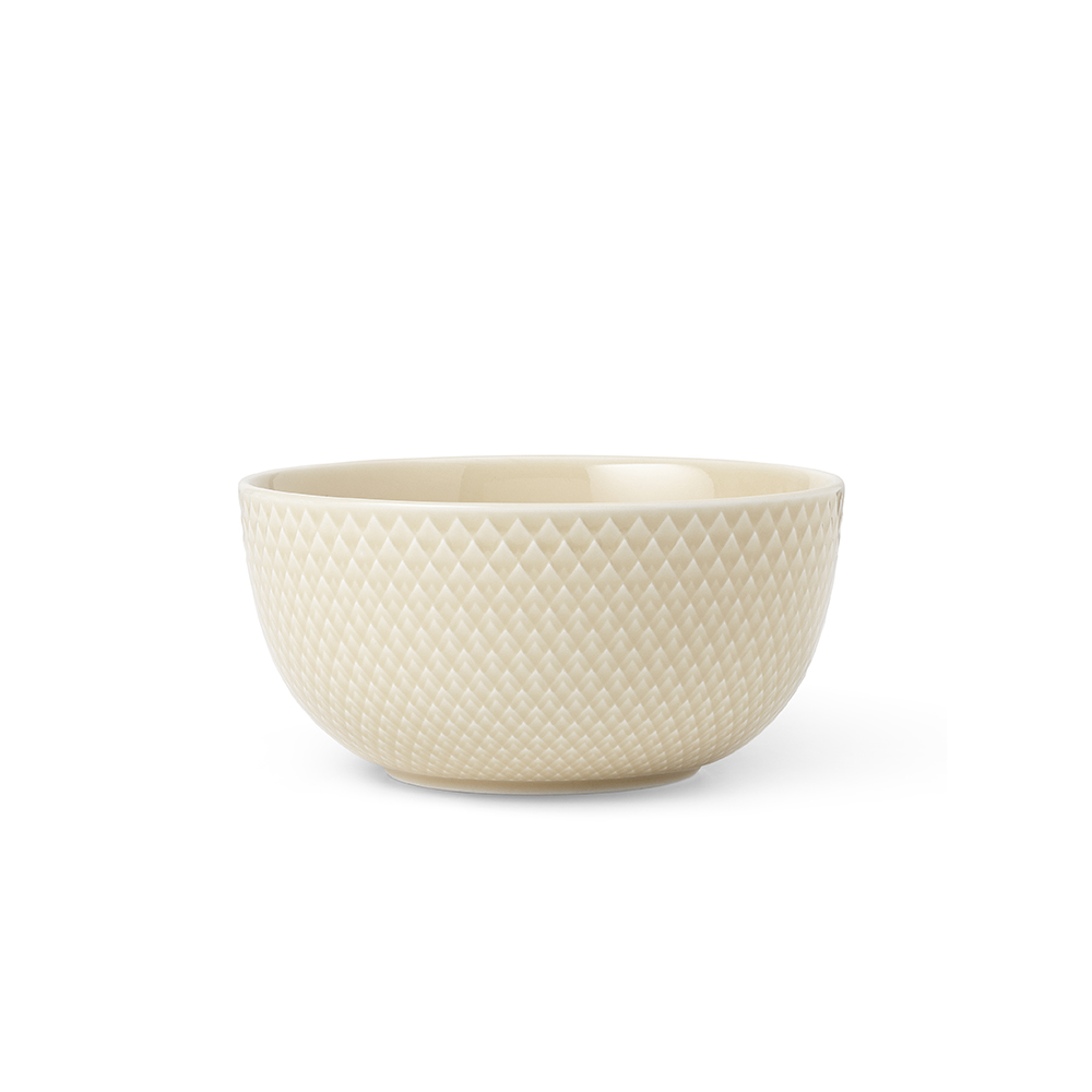 北歐櫥窗 Lyngby Porcelæn Rhombe Earth 菱紋 缽碗（Ø 13cm、岩米）