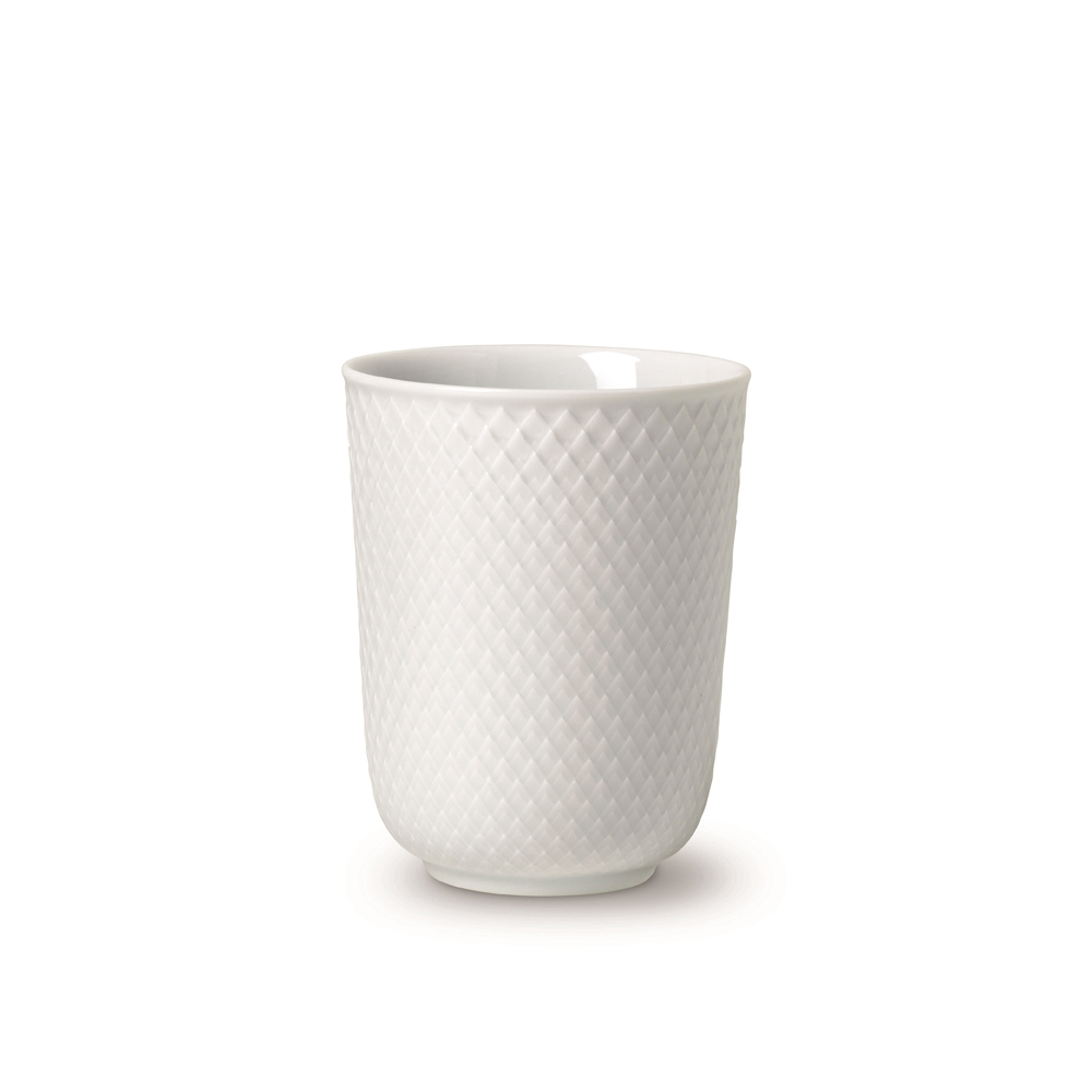 北歐櫥窗 Lyngby Porcelæn Rhombe 菱紋 瓷杯（330ml、白）