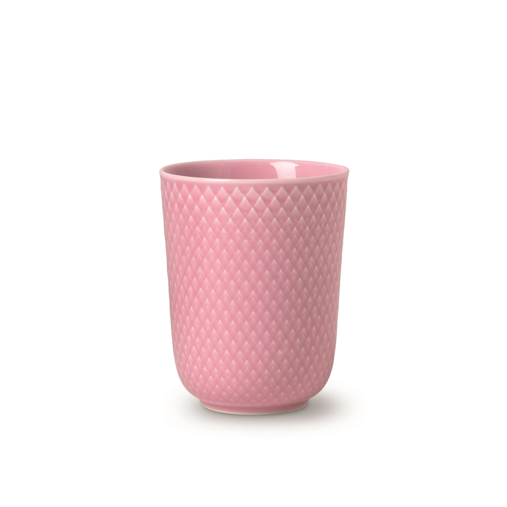 北歐櫥窗 Lyngby Porcelæn Rhombe 菱紋 瓷杯(330ml、薔薇)
