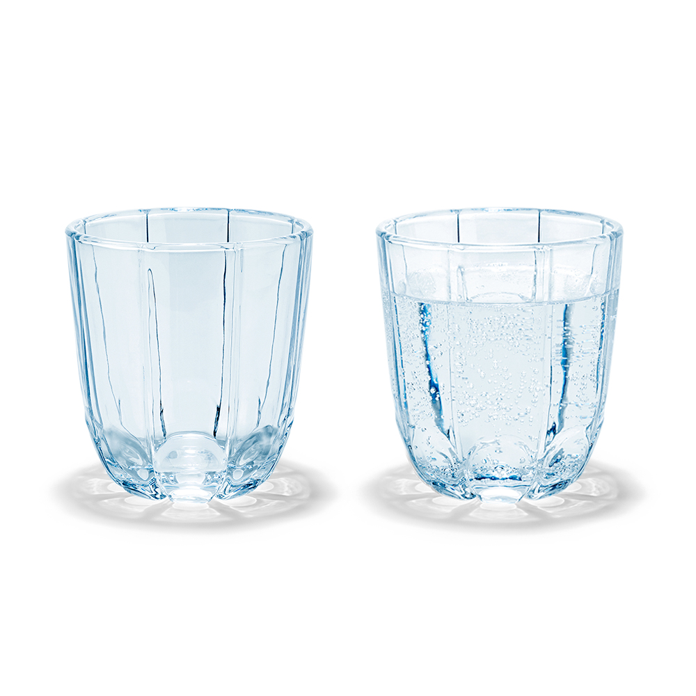 北歐櫥窗 Holmegaard Lily Tumbler 花綻 水杯（鳶尾藍、二入）