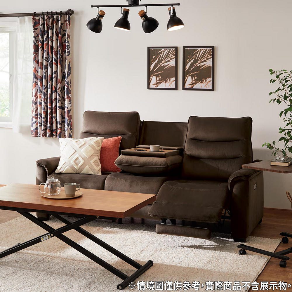 NITORI 宜得利家居 ◎3人用電動可躺式沙發 電動沙發 N-BELIEVA 3 布 BR