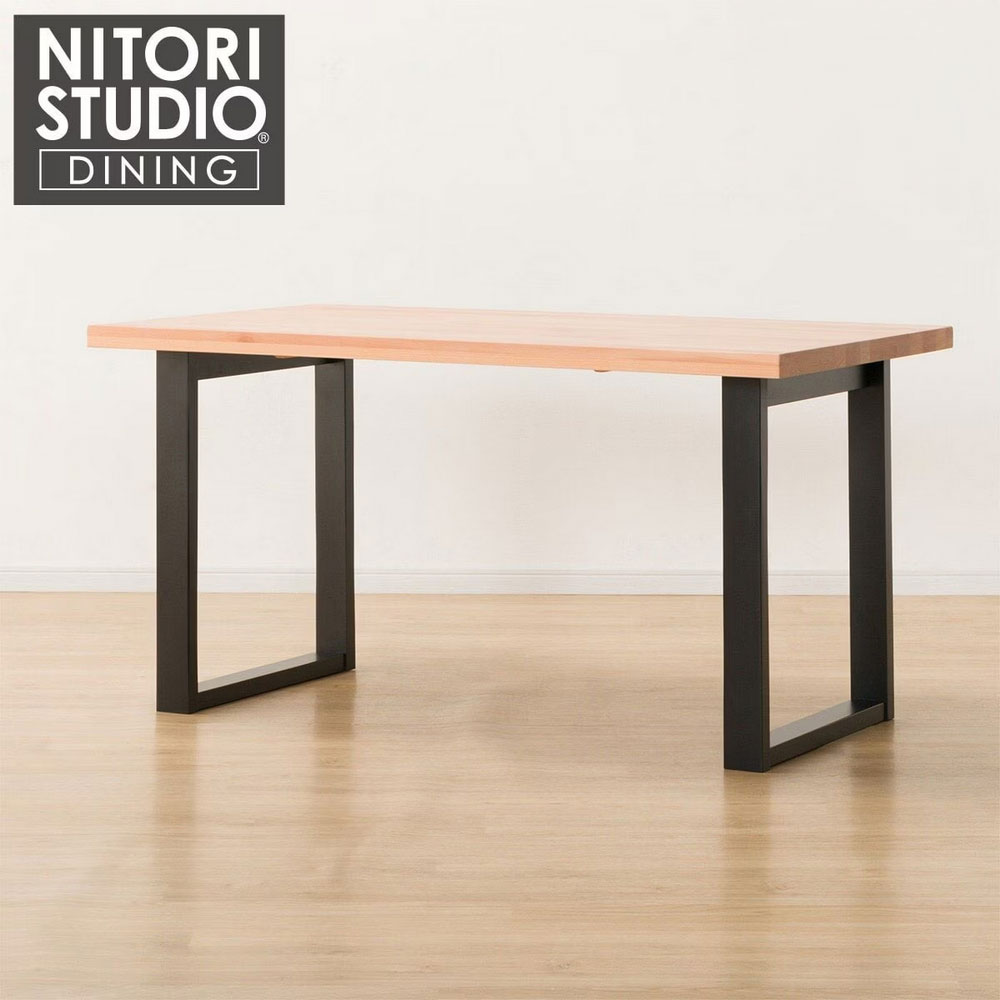 NITORI 宜得利家居 ◎實木餐桌 N COLLECTION T-06U 135 NA/BK 櫸木