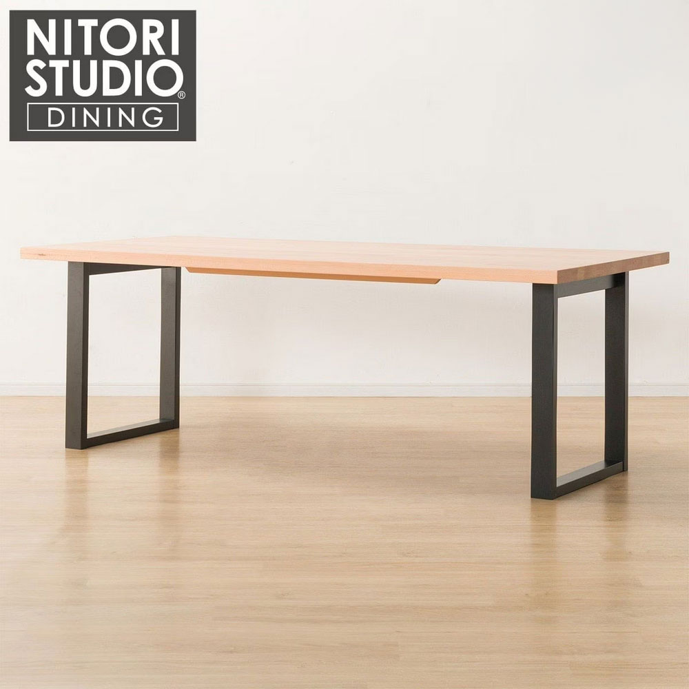 NITORI 宜得利家居 ◎實木餐桌 N COLLECTION T-06U 200 NA/BK 櫸木