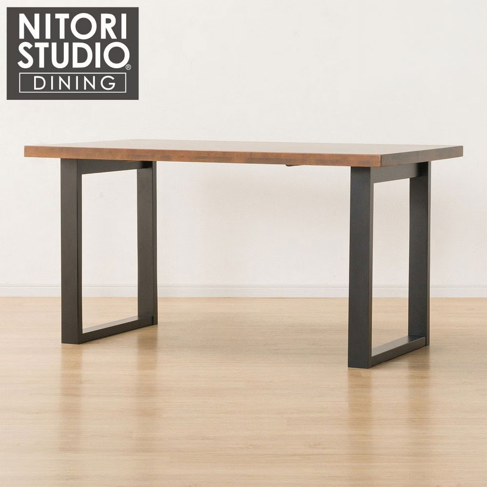 NITORI 宜得利家居 ◎實木餐桌 N COLLECTION T-06U 135 MBR/BK 櫸木