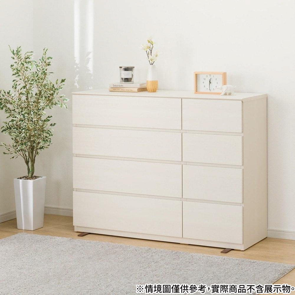 NITORI 宜得利家居 ◎(網購限定)防傾倒 矮整理衣櫃 斗櫃 QUESS 120-4LC WW(EC)