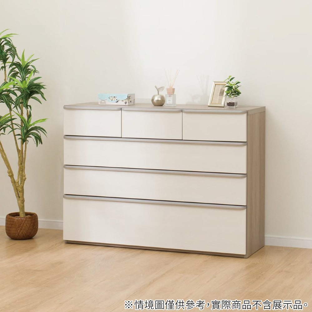 NITORI 宜得利家居 ◎矮整理衣櫃 斗櫃 NEEDS3 120LC WW/GY